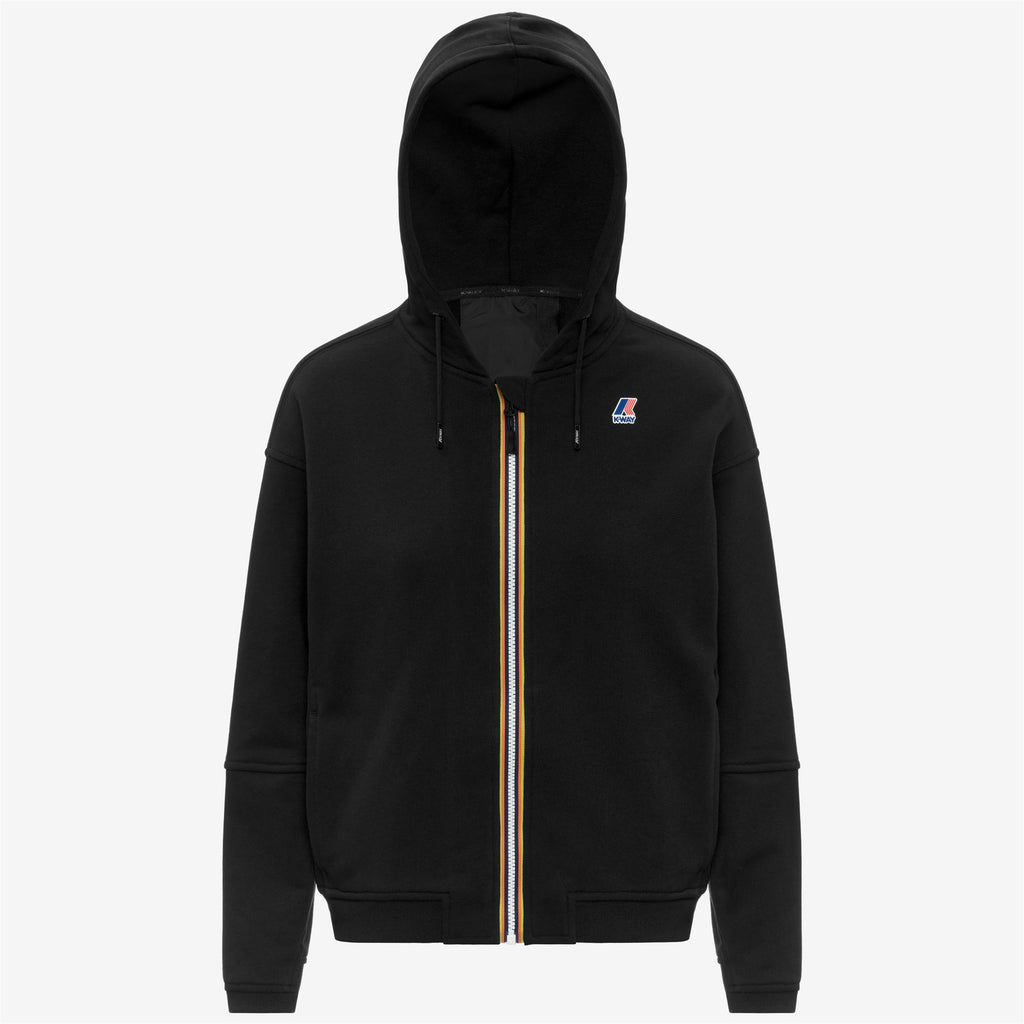 Fleece_WOMAN_LARA POLY COTTON_Jumper_Black Pure - Black Pure - Commercial 1
