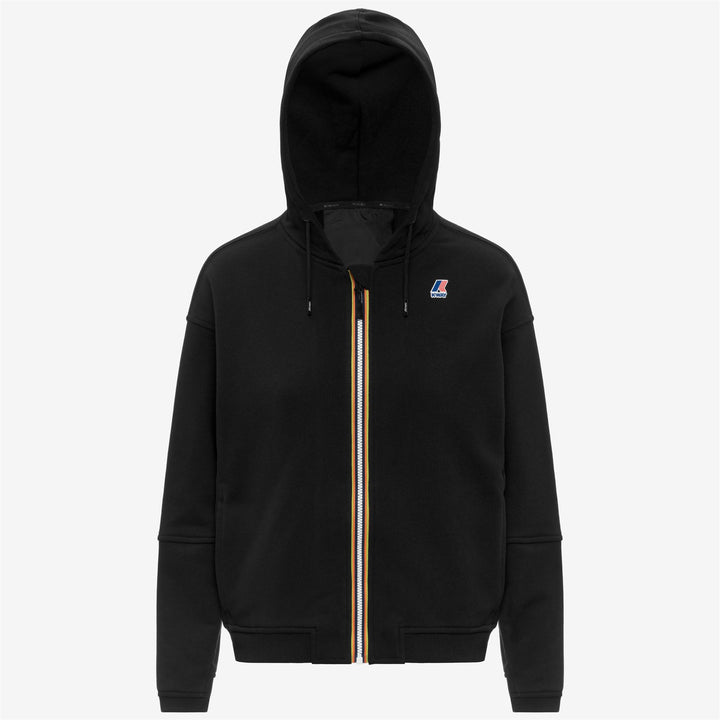 LARA POLY COTTON Fleece Jumper Woman Black Pure-Black Pure 5