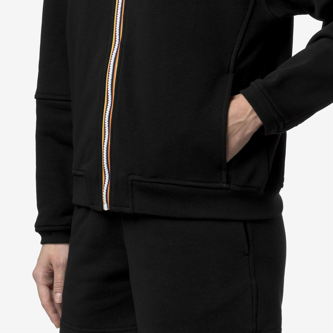 LARA POLY COTTON Fleece Jumper Woman Black Pure-Black Pure main