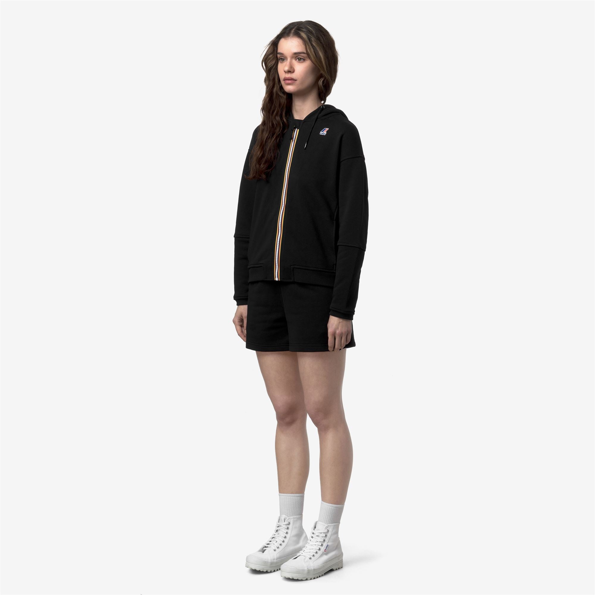 Fleece_WOMAN_LARA POLY COTTON_Jumper_Black Pure - Black Pure - Commercial 5