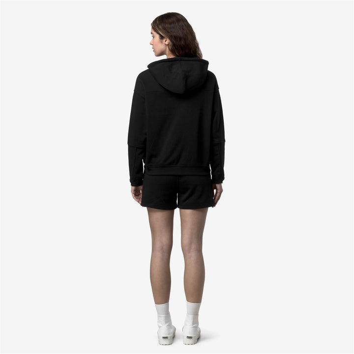 LARA POLY COTTON Fleece Jumper Woman Black Pure-Black Pure 3