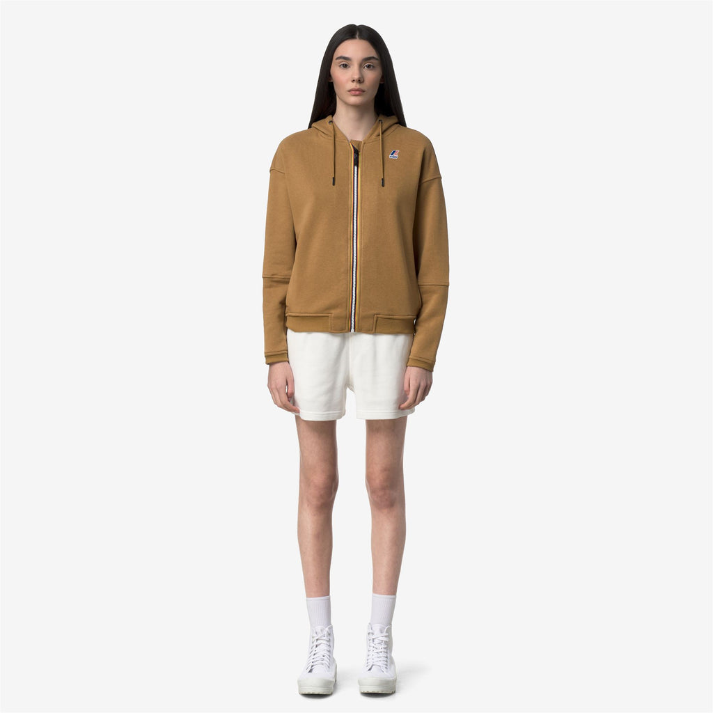Fleece_WOMAN_LARA POLY COTTON_Jumper_Brown Bistre - Commercial 4