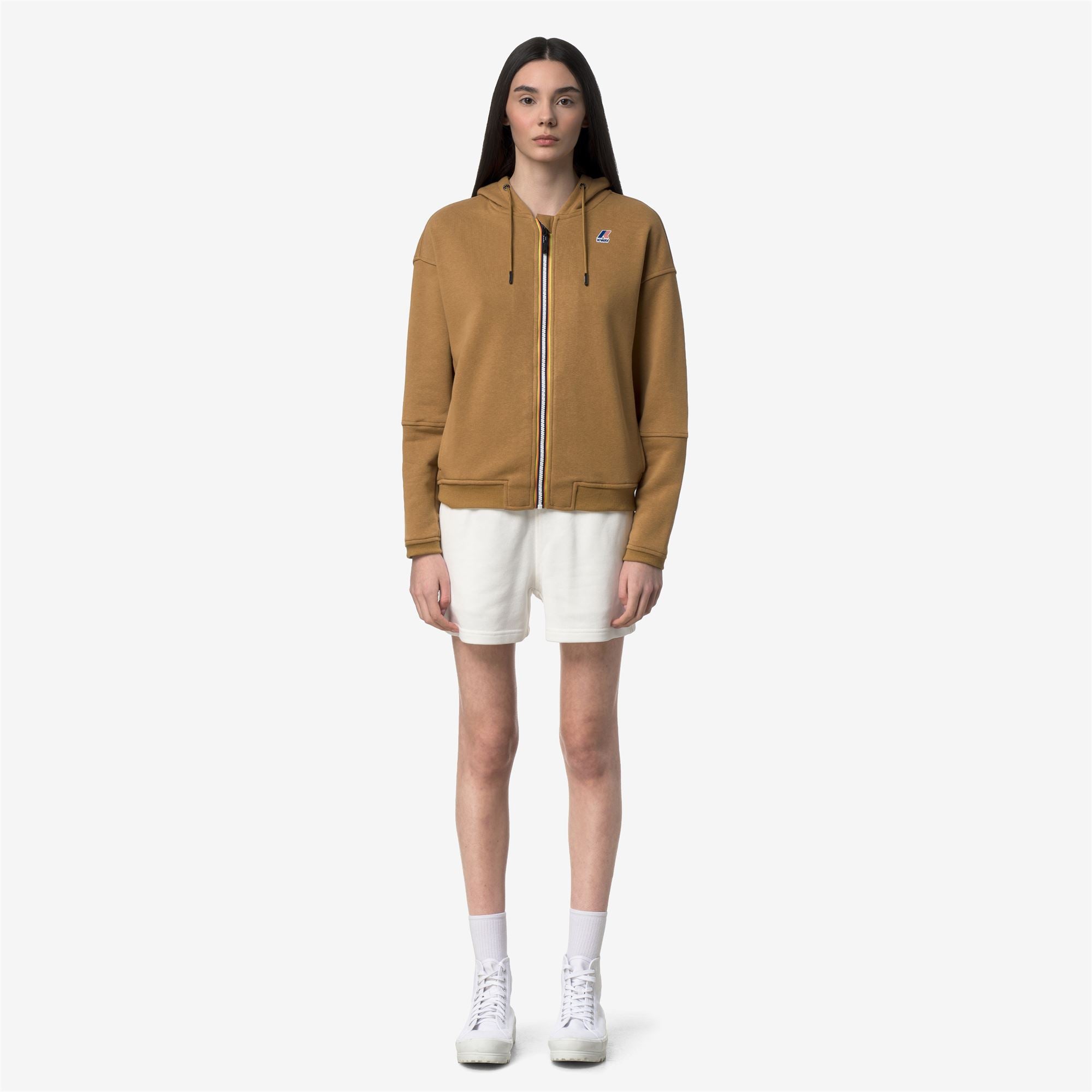 Fleece_WOMAN_LARA POLY COTTON_Jumper_Brown Bistre - Commercial 4