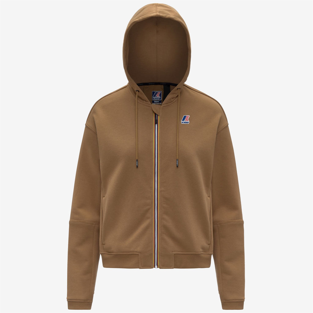 Fleece_WOMAN_LARA POLY COTTON_Jumper_Brown Bistre - Commercial 1