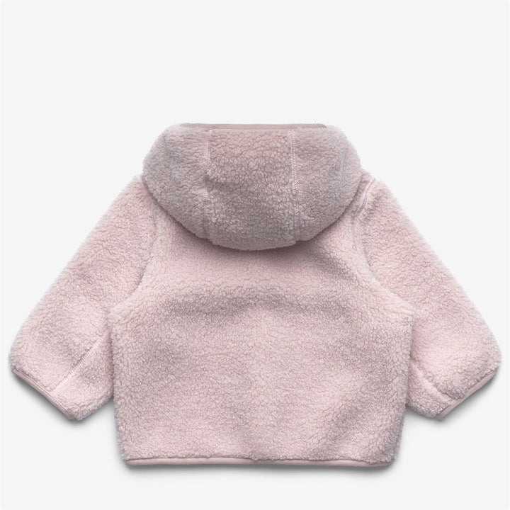 Felpa con cappuccio in pile unisex grigia per bambini con cerniera intera e doppio strato termico 2