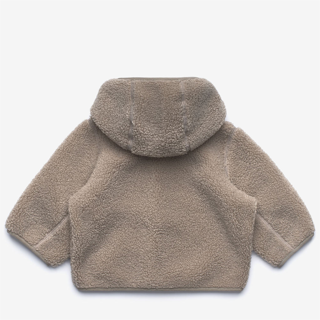 Fleece_KID UNISEX_E. JANNE POLAR_Hoodie Full Zip_Beige Cashmere-Beige Cashmere - Commercial 2