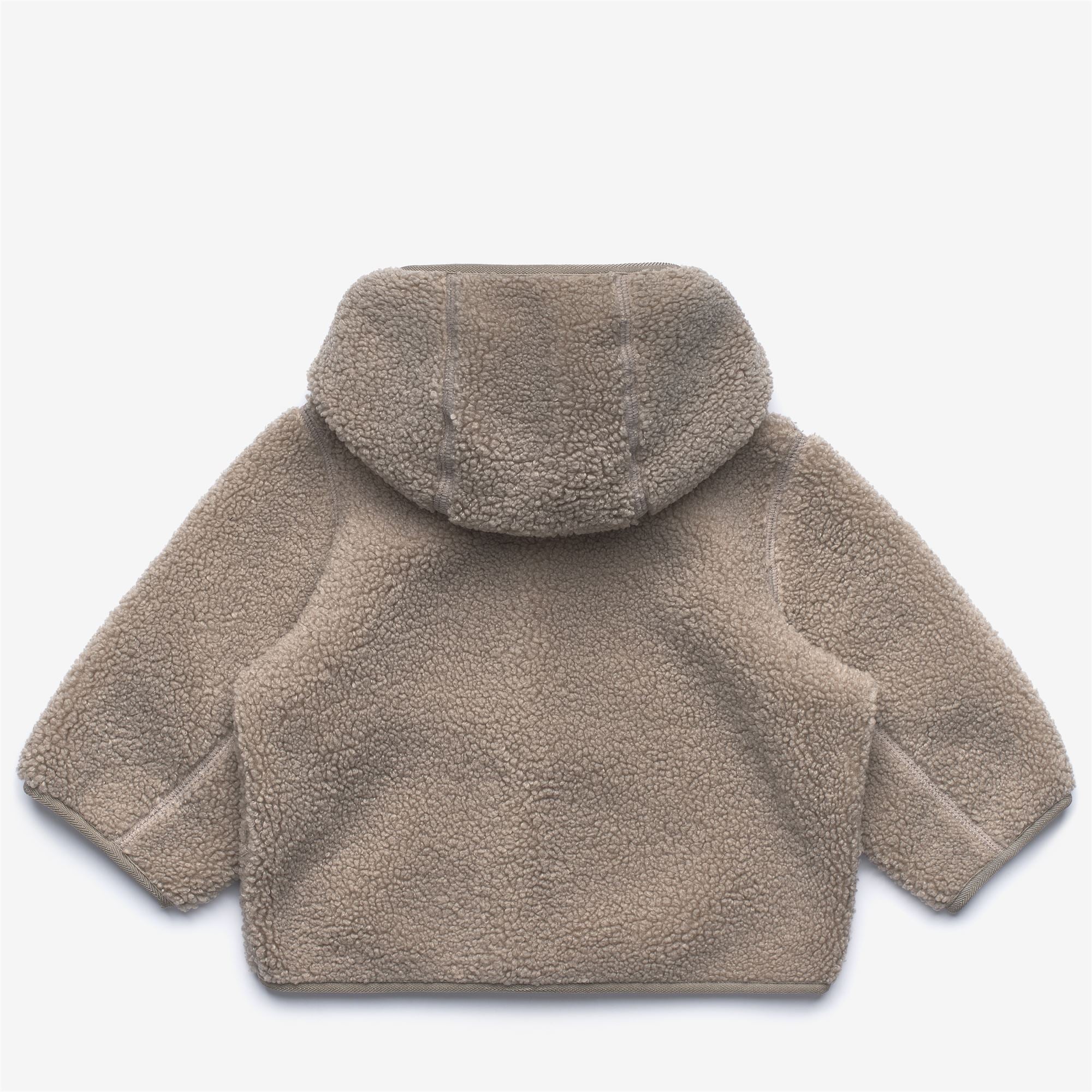Fleece_KID UNISEX_E. JANNE POLAR_Hoodie Full Zip_Beige Cashmere-Beige Cashmere - Commercial 2