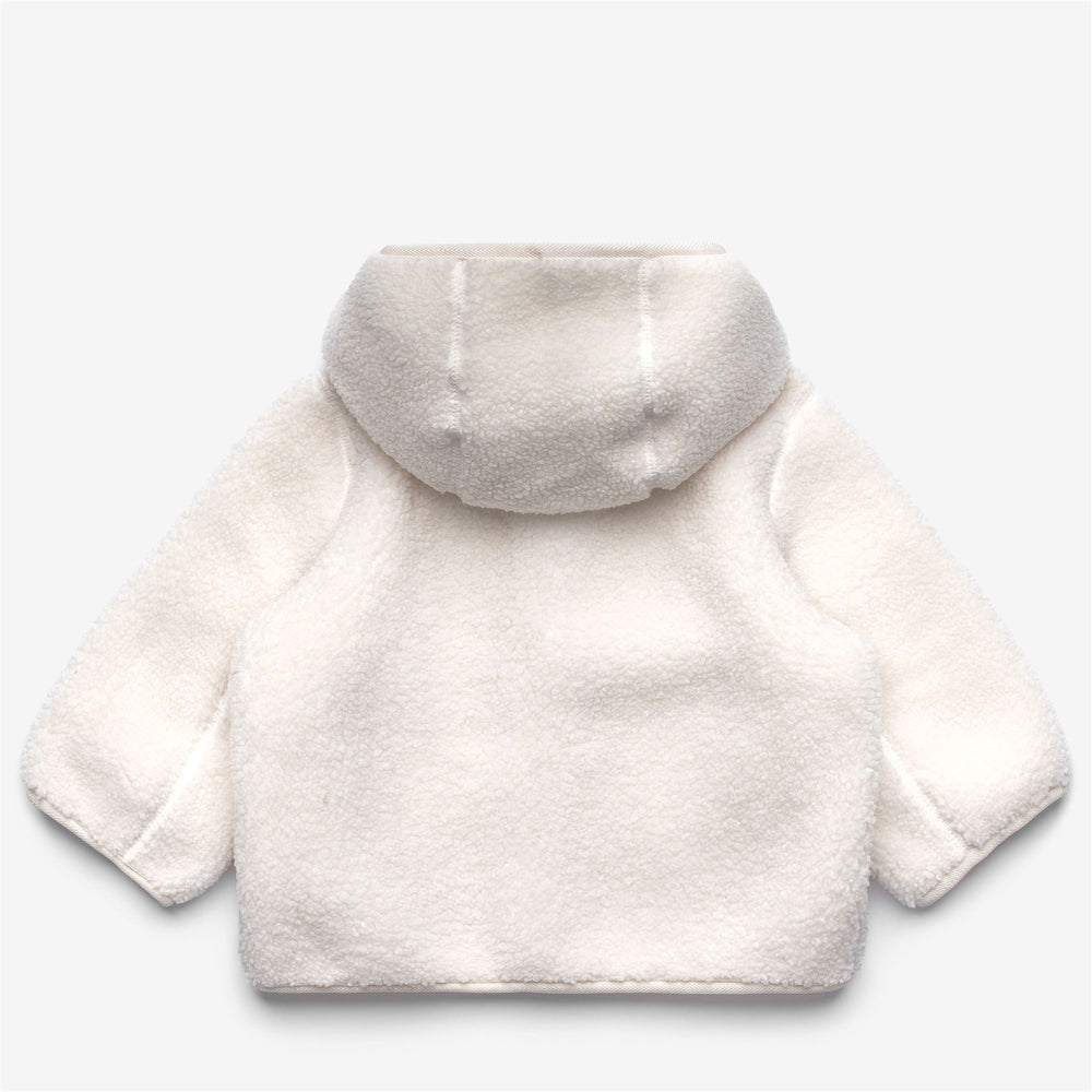White unisex Kids' Full Zip Polar Fleece Hoodie 02