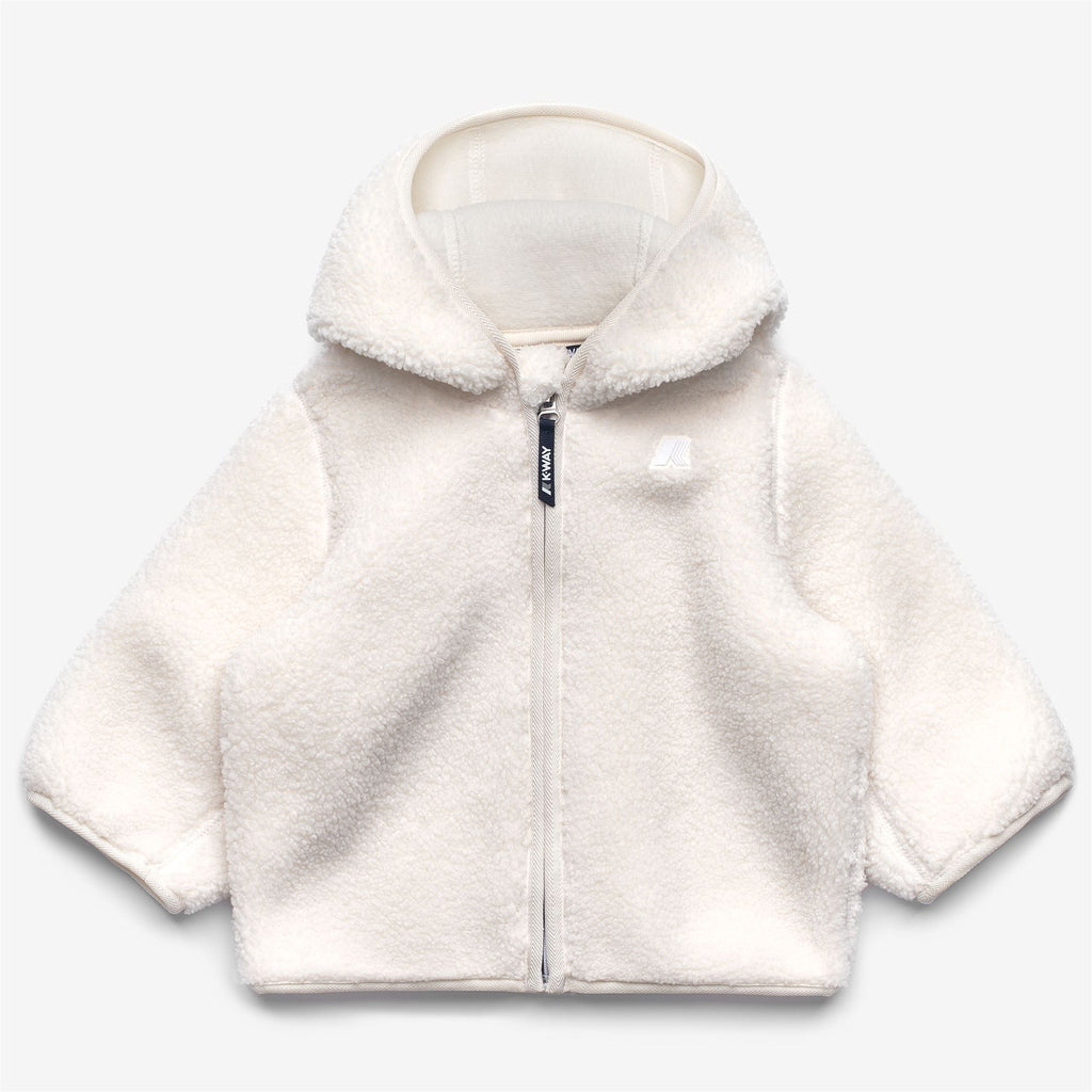 Fleece_KID UNISEX_E. JANNE POLAR_Hoodie Full Zip_White Gardenia-White Gardenia - White Gardenia - Commercial 1
