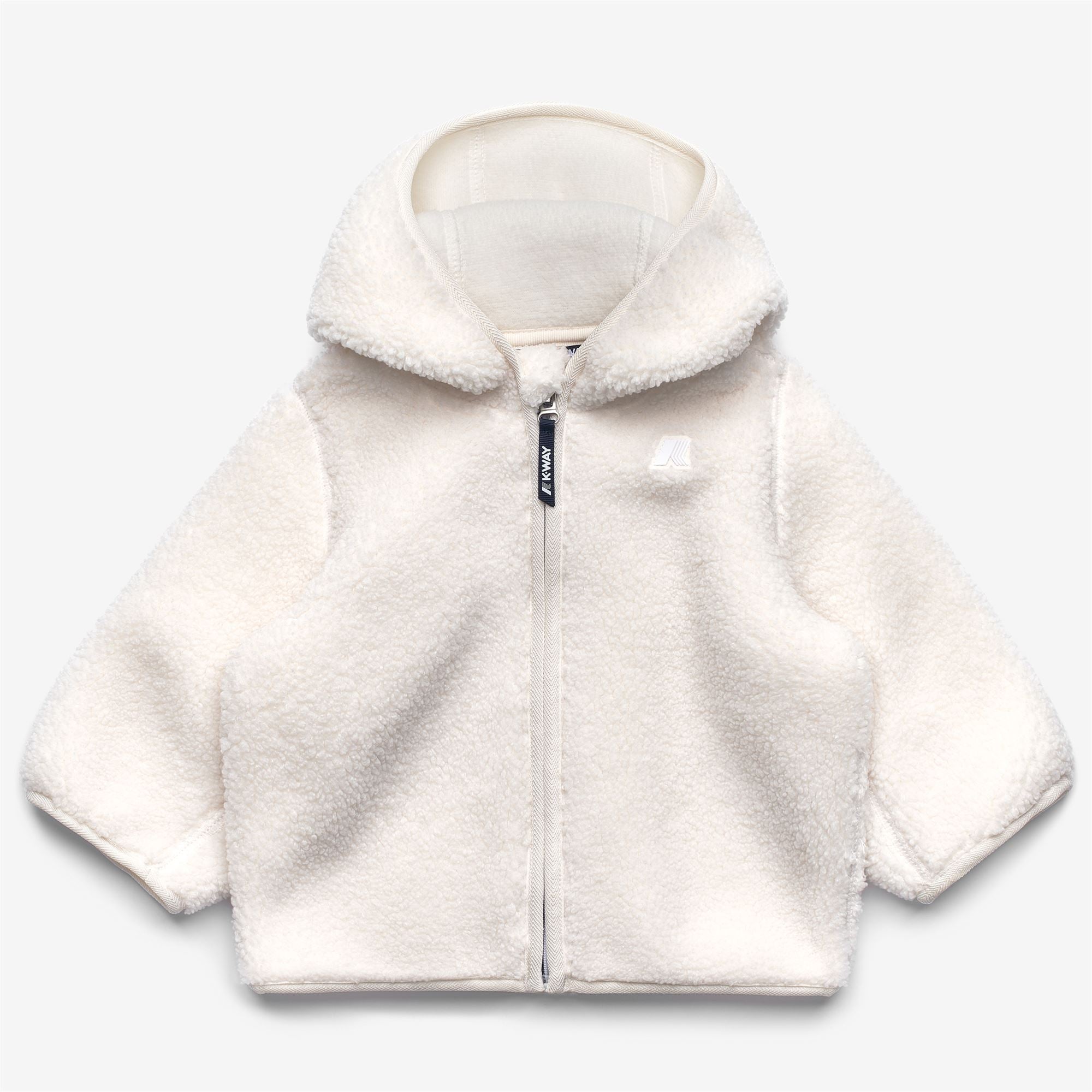 Fleece_KID UNISEX_E. JANNE POLAR_Hoodie Full Zip_White Gardenia-White Gardenia - White Gardenia - Commercial 1