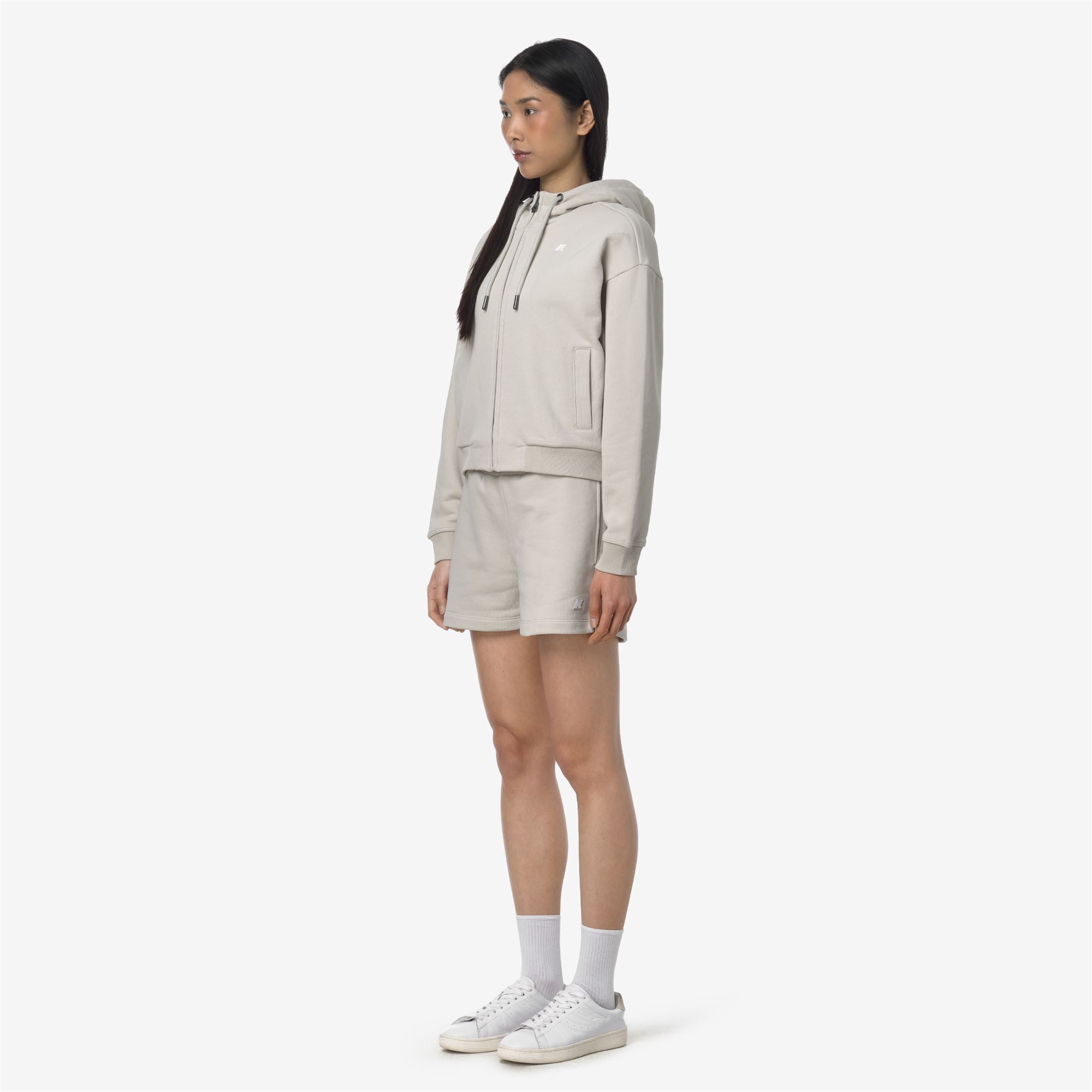 Shorts_WOMAN_RIKA FRENCH TERRY_Sport Shorts_BEIGE LT - Commercial 5