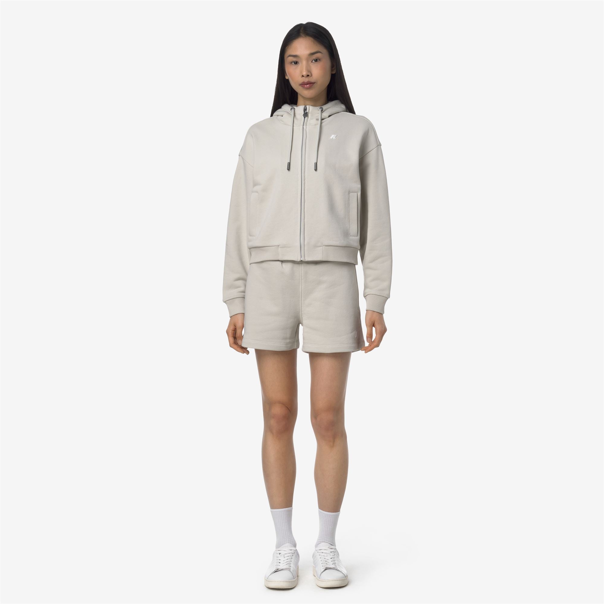 Shorts_WOMAN_RIKA FRENCH TERRY_Sport Shorts_BEIGE LT - Commercial 4