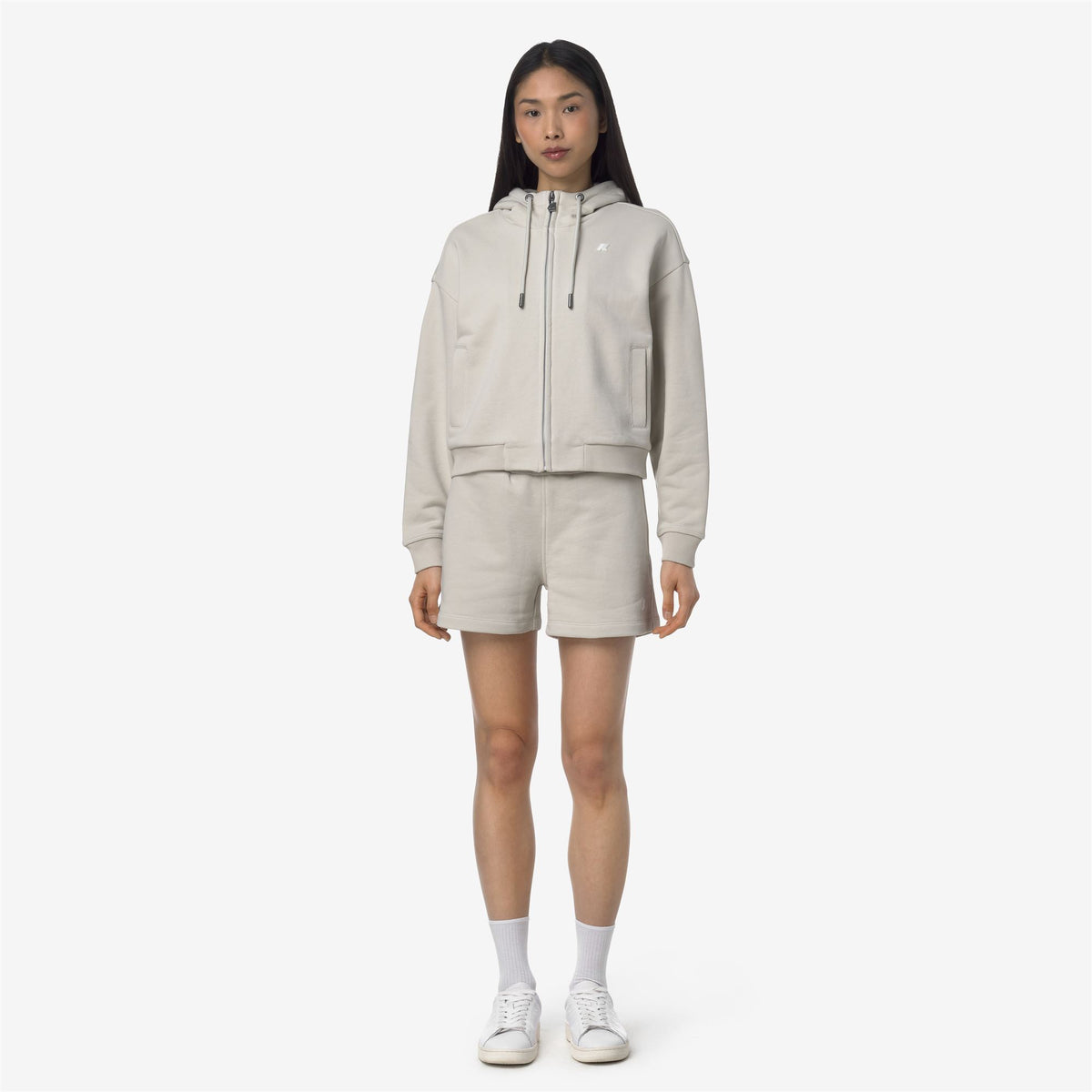 Shorts_WOMAN_RIKA FRENCH TERRY_Sport Shorts_BEIGE LT - Commercial 4