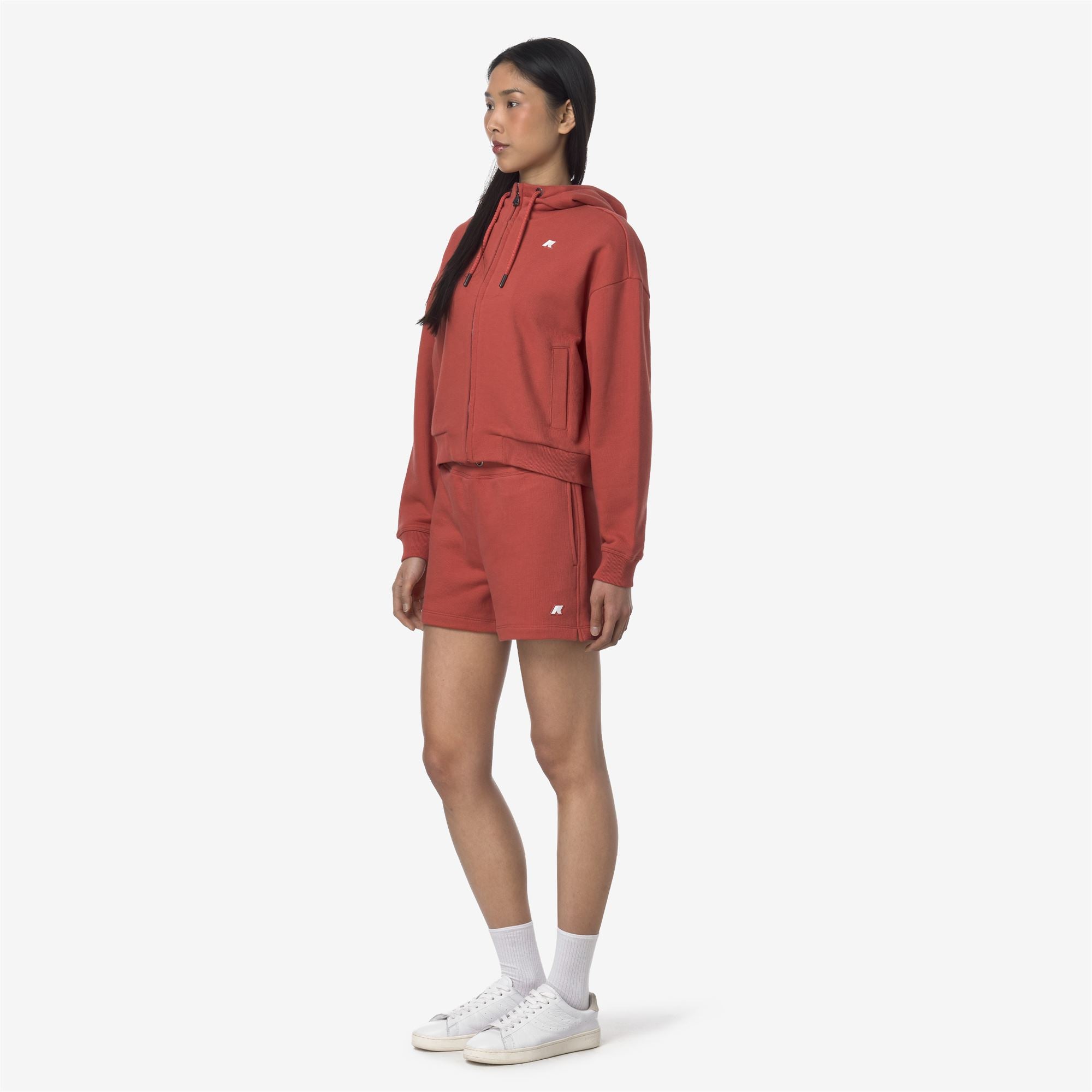 Shorts_WOMAN_RIKA FRENCH TERRY_Sport Shorts_Red Jasper - Commercial 6