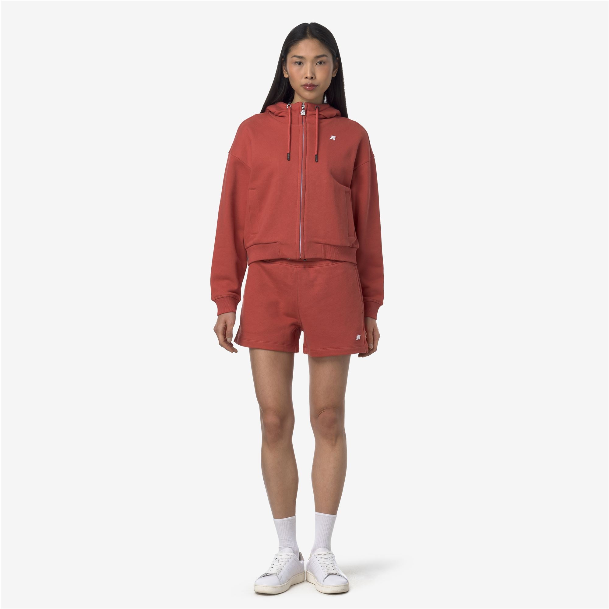 Shorts_WOMAN_RIKA FRENCH TERRY_Sport Shorts_Red Jasper - Commercial 4