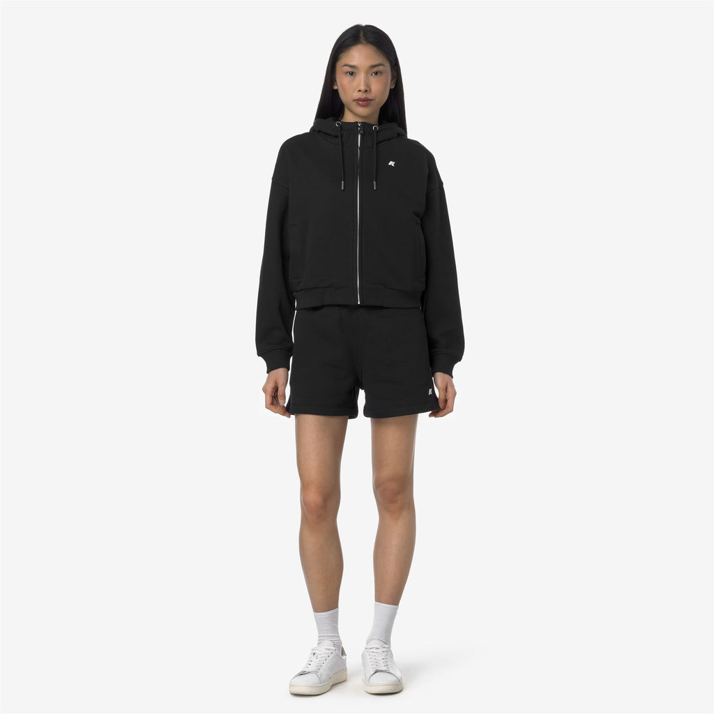 Shorts_WOMAN_RIKA FRENCH TERRY_Sport Shorts_Black Pure - Commercial 4