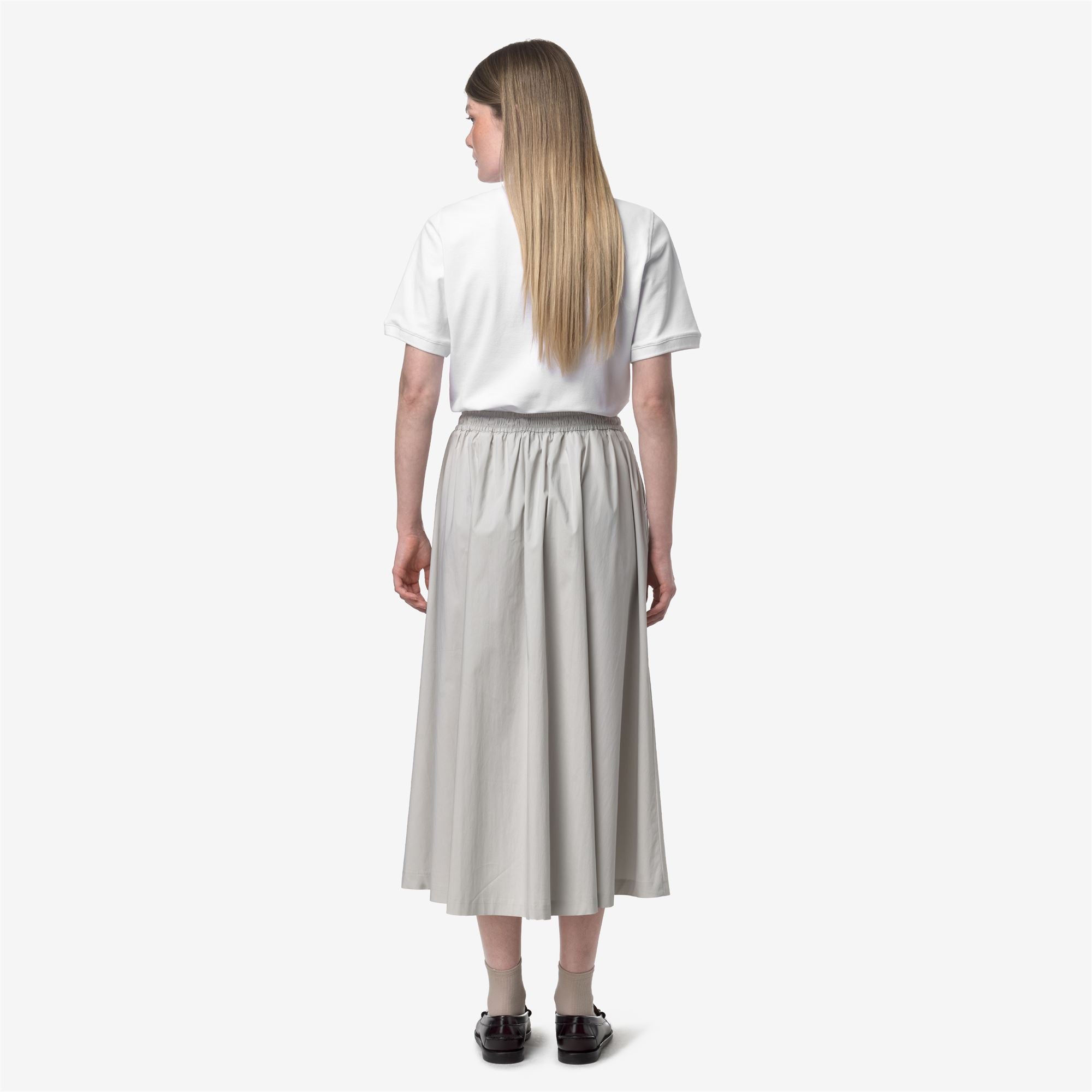 Skirts_WOMAN_MOSELLA LIGHT POPLIN TECH_Long_BEIGE LT - Commercial 6