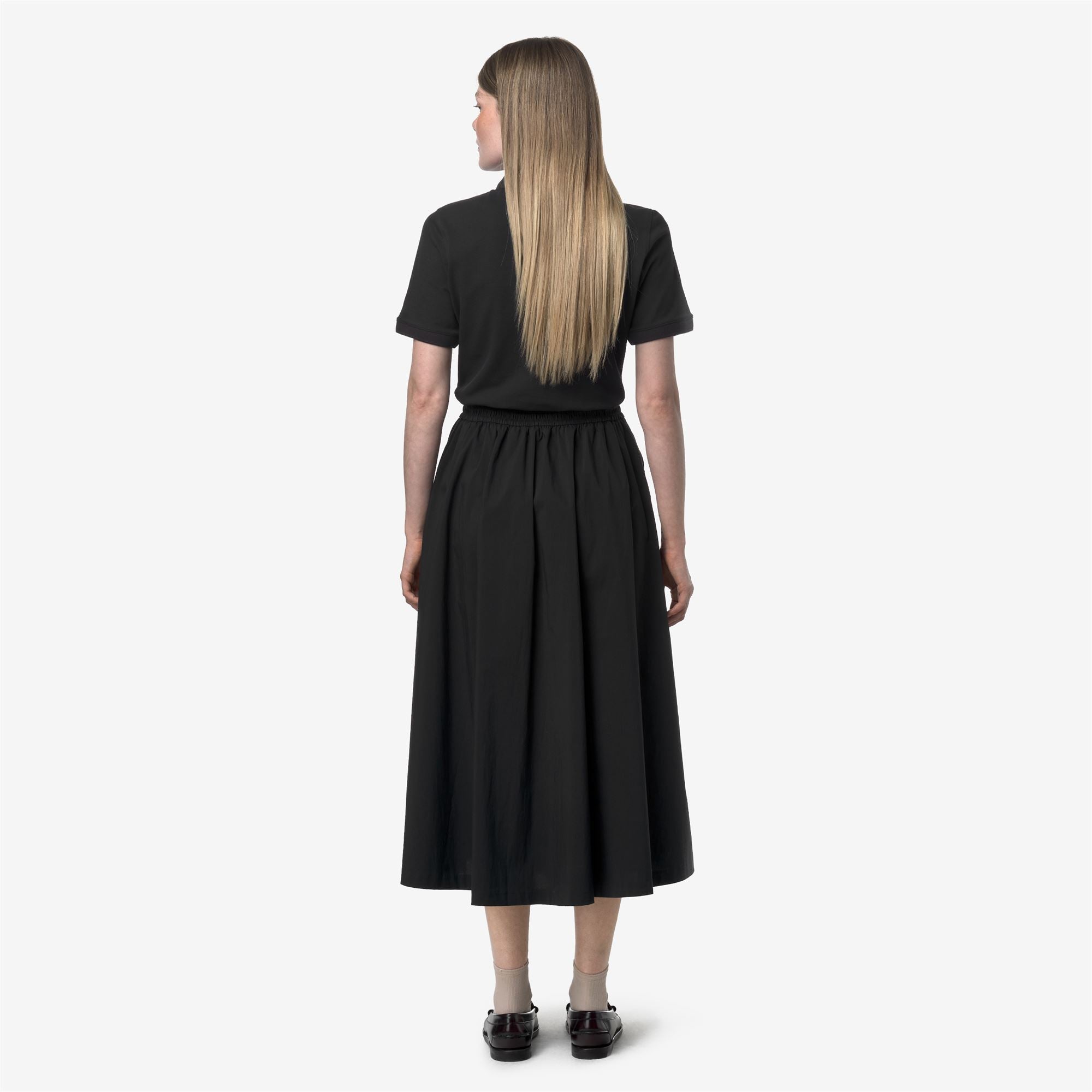 Skirts_WOMAN_MOSELLA LIGHT POPLIN TECH_Long_Black Pure - Commercial 6