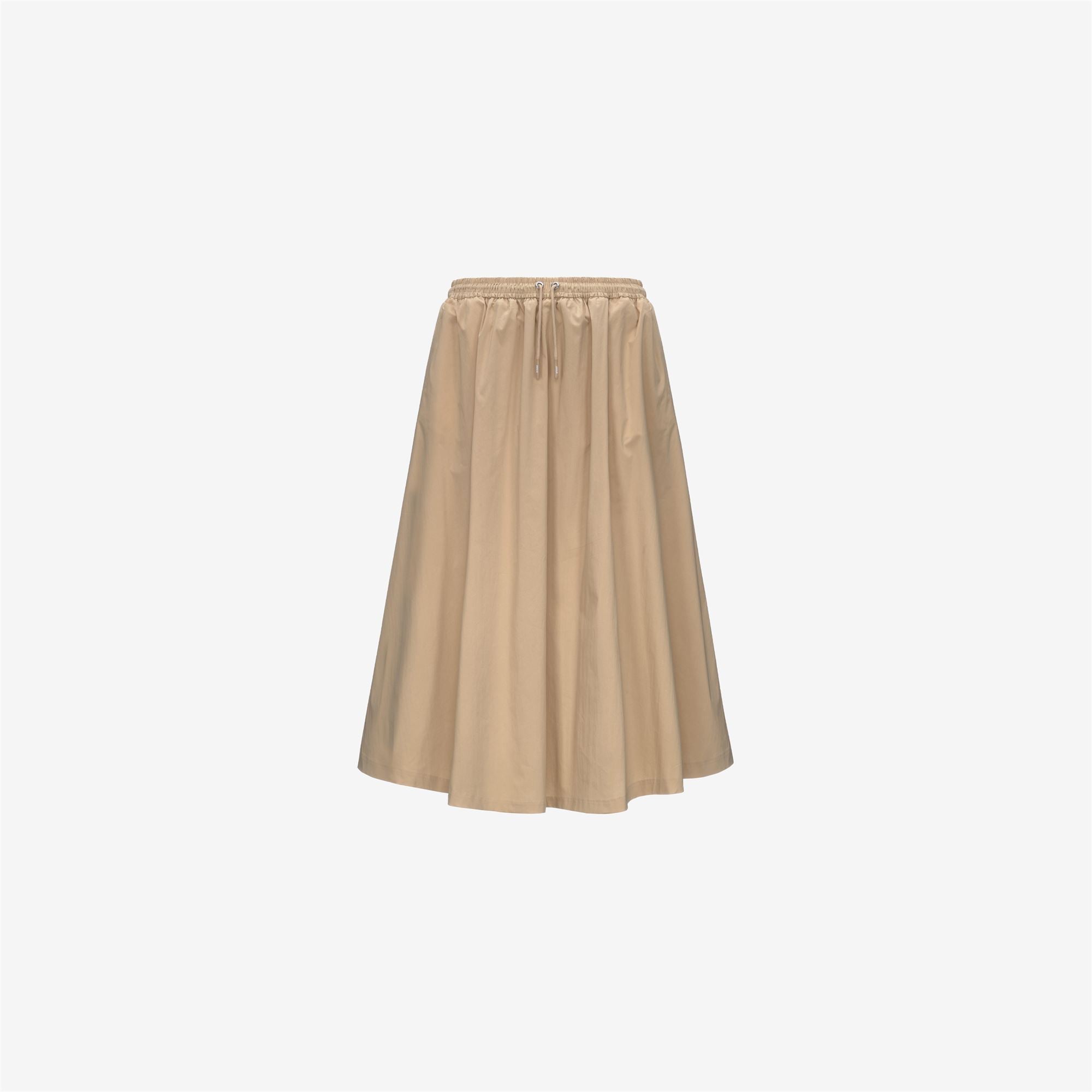 Skirts_WOMAN_MOSELLA LIGHT POPLIN TECH_Long_Beige Rope - Commercial 1