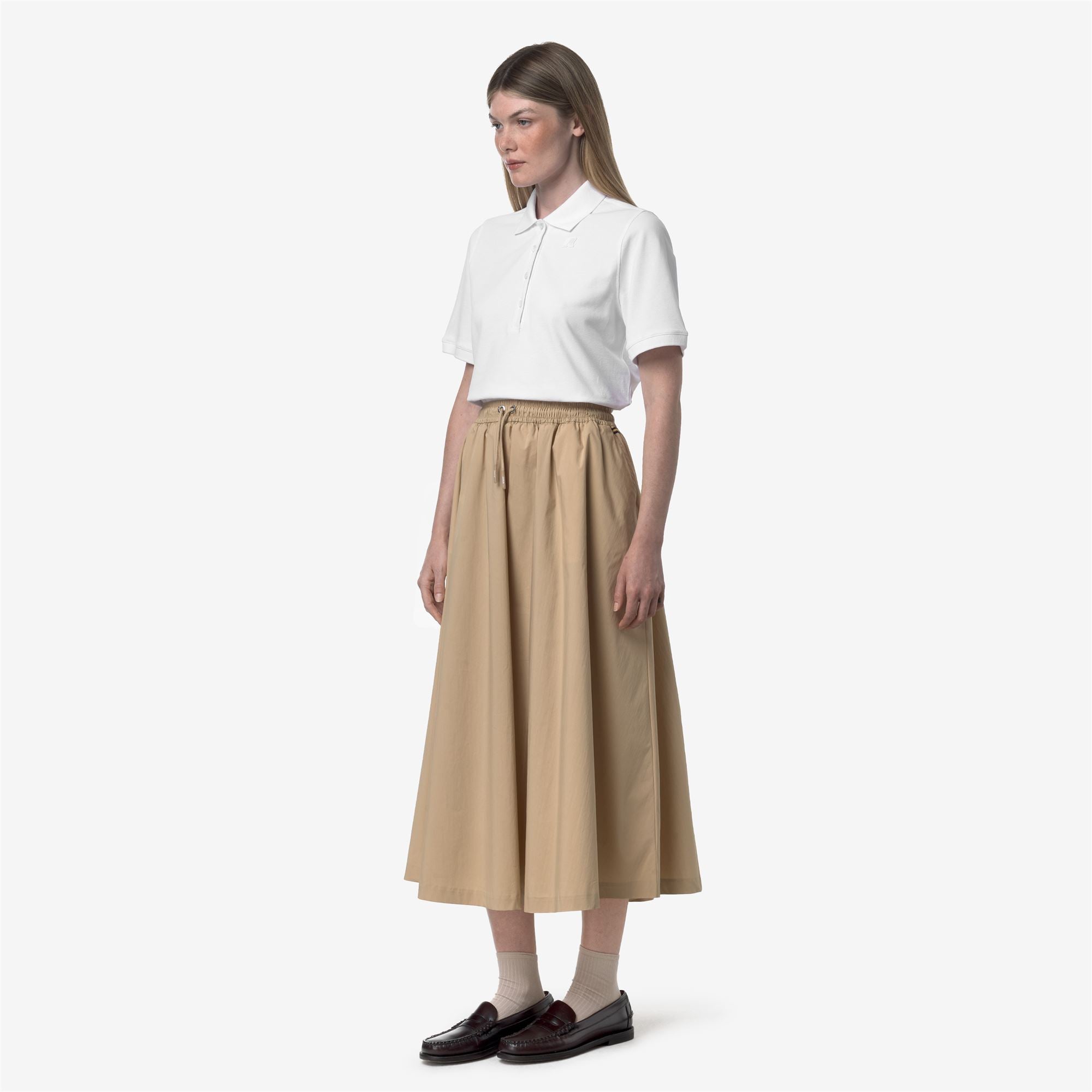 Skirts_WOMAN_MOSELLA LIGHT POPLIN TECH_Long_Beige Rope - Commercial 5
