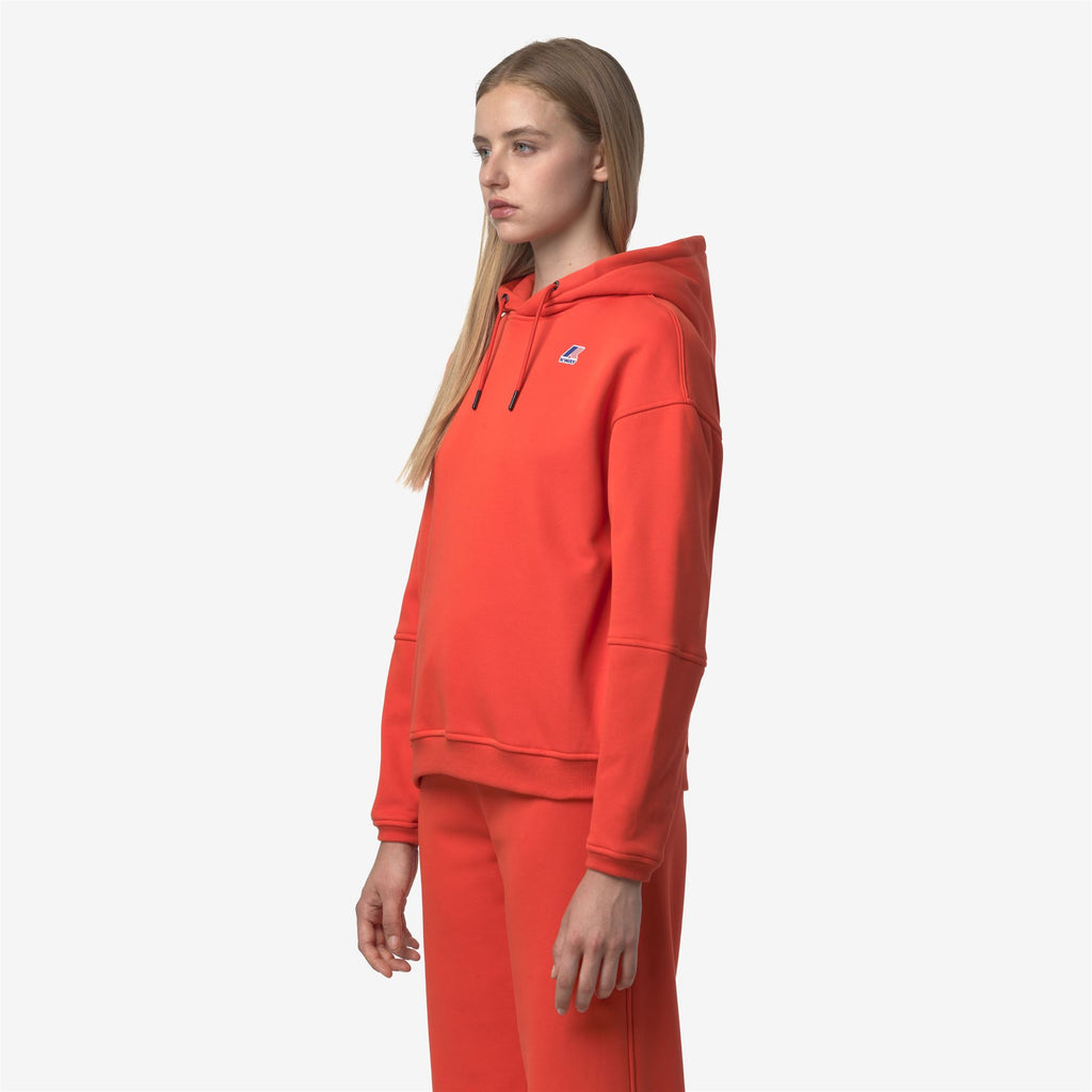Fleece_WOMAN_NINETTE BRUSHED PC_Hoodie_Orange Fiesta - Commercial 5