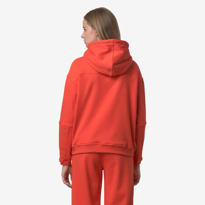 Felpa con cappuccio in pile arancione da donna per sport all'aria aperta e tempo libero 5