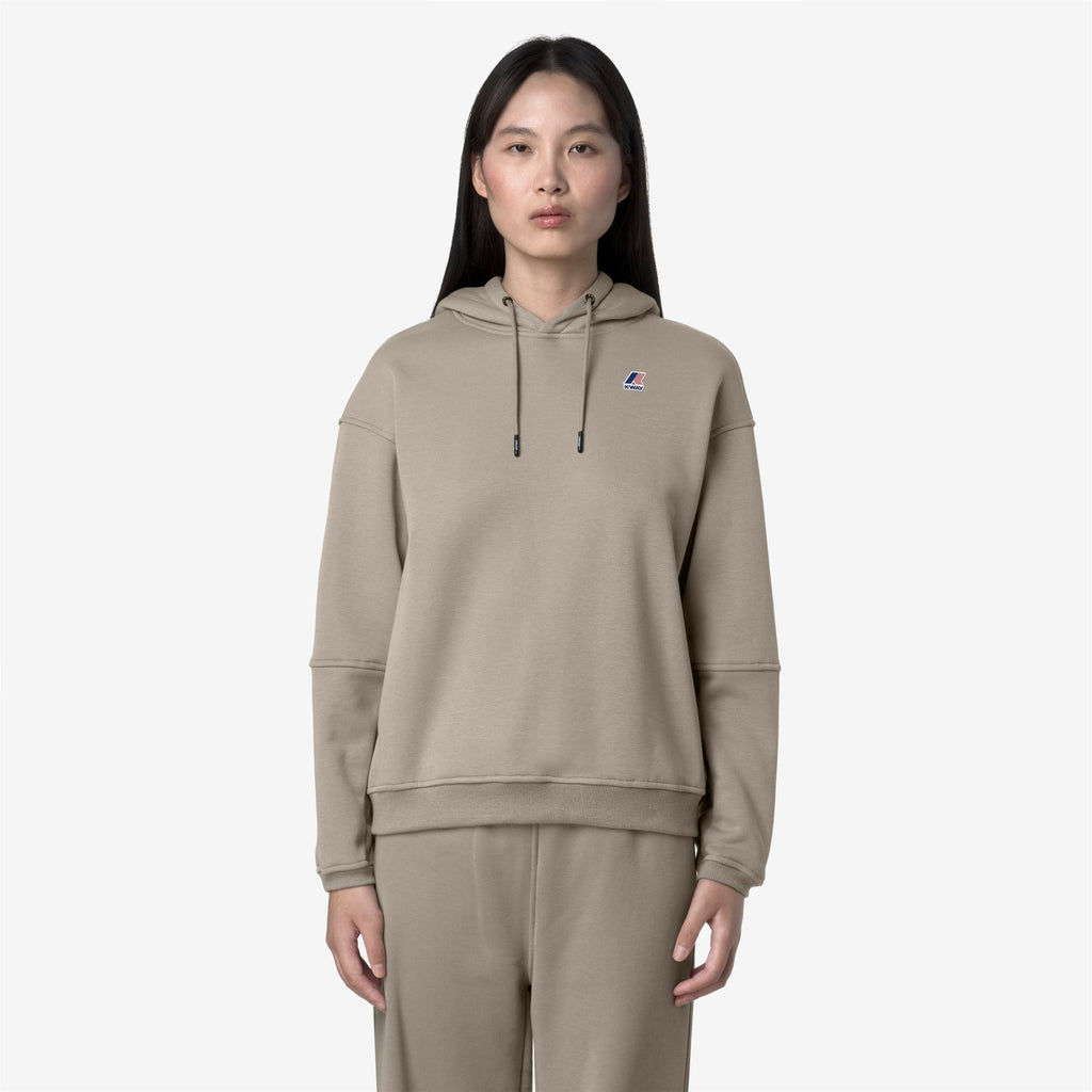Fleece_WOMAN_NINETTE BRUSHED PC_Hoodie_Green Oak - Commercial 4