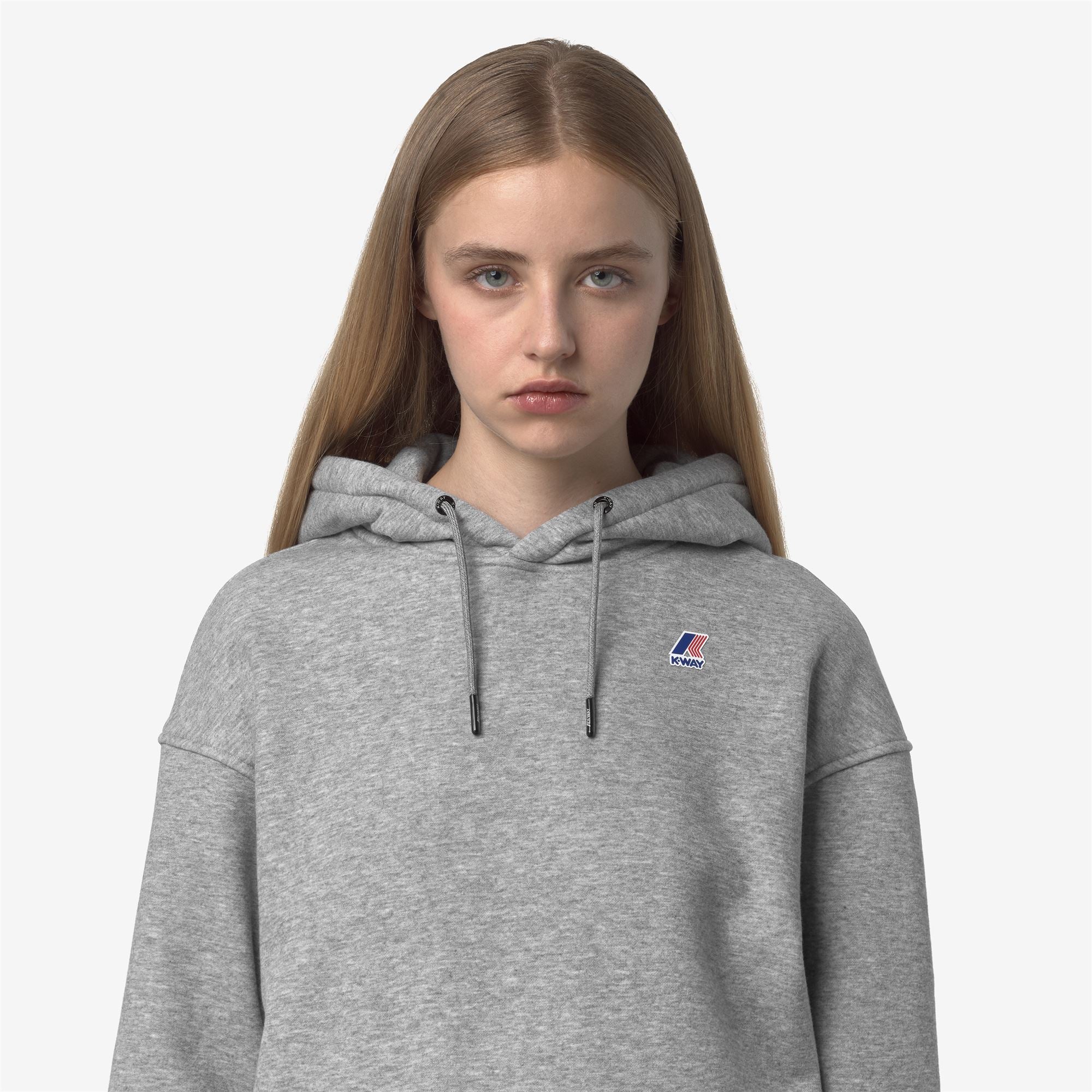 Fleece_WOMAN_NINETTE BRUSHED PC_Hoodie_Grey Melange Mid - Commercial 7