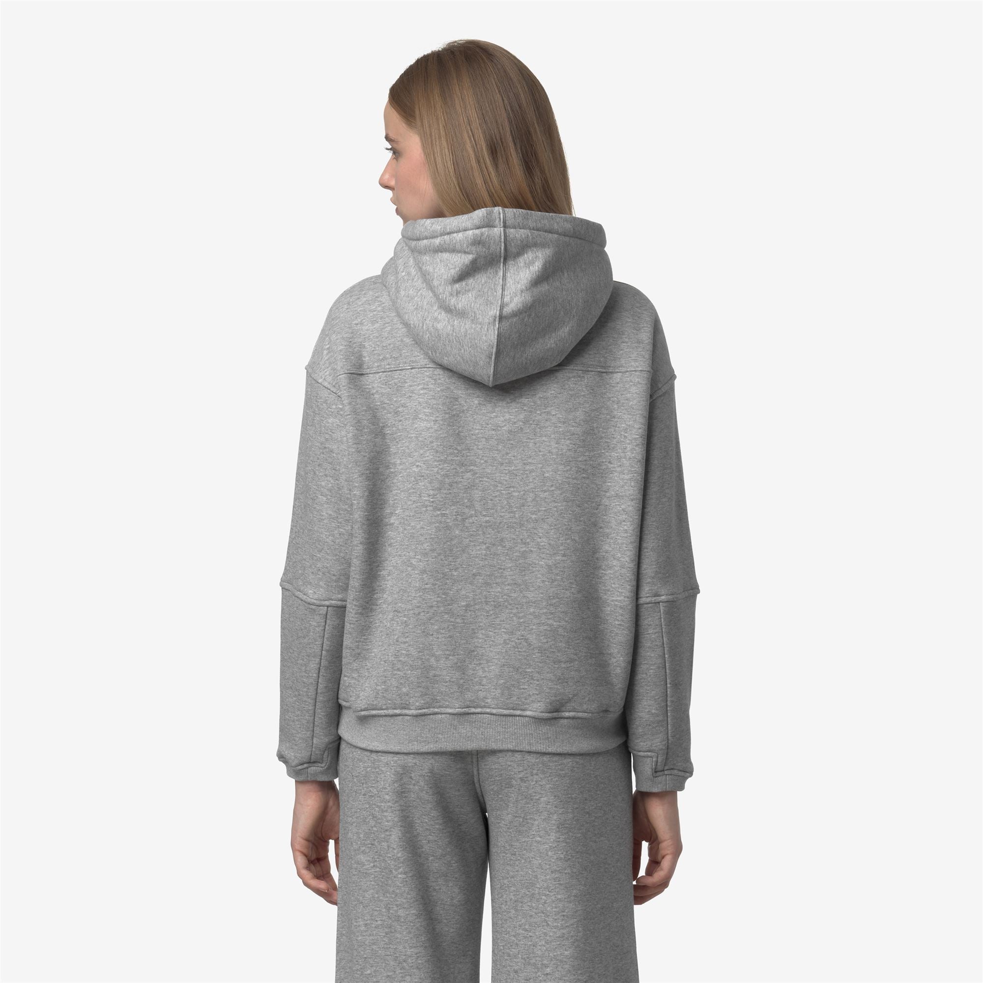Fleece_WOMAN_NINETTE BRUSHED PC_Hoodie_Grey Melange Mid - Commercial 6