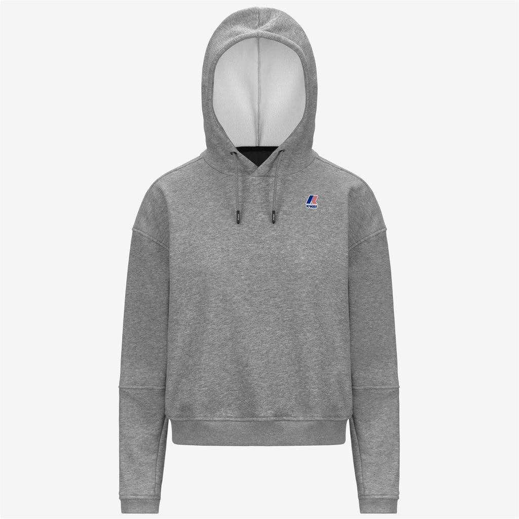 Fleece_WOMAN_NINETTE BRUSHED PC_Hoodie_Grey Melange Mid - Commercial 1