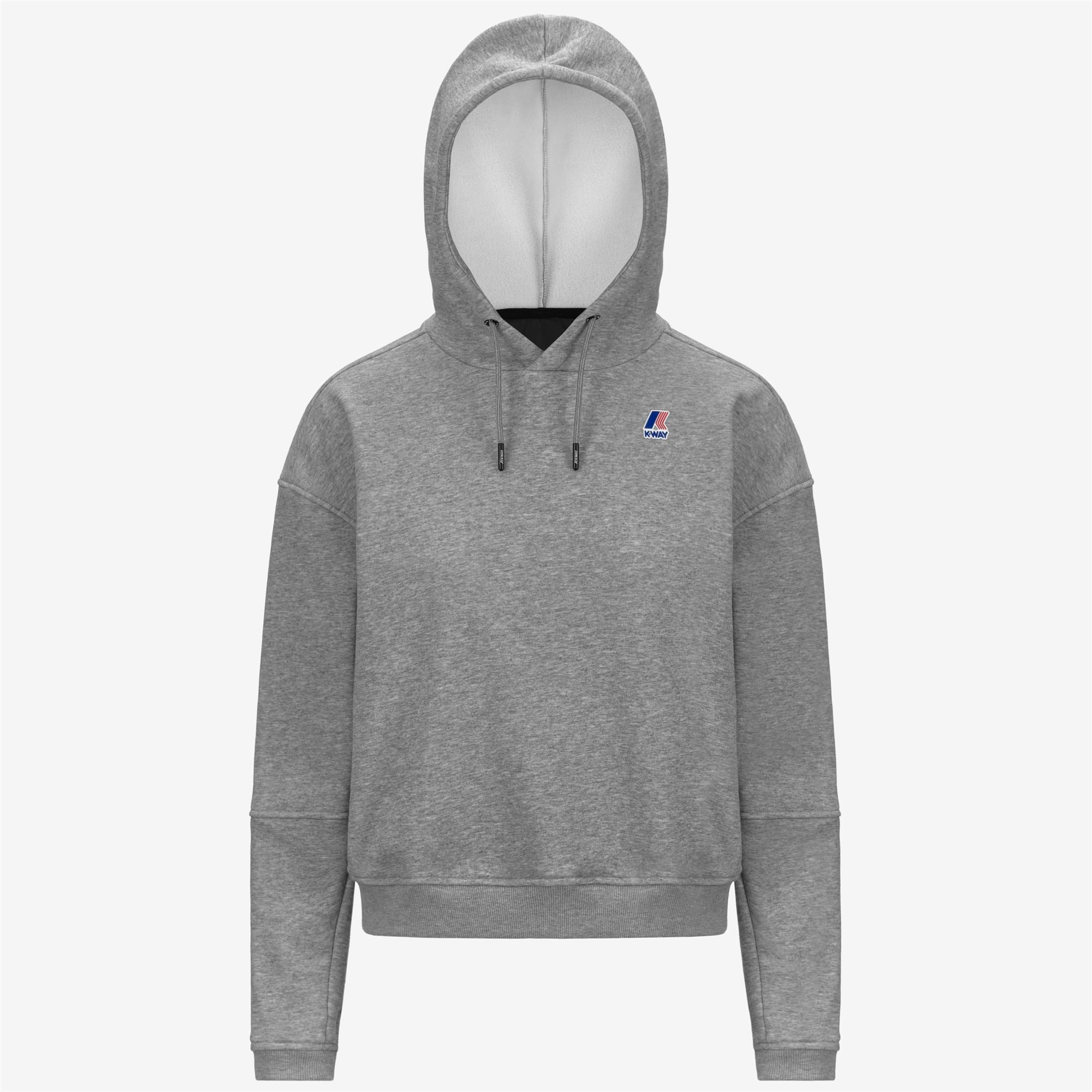 Fleece_WOMAN_NINETTE BRUSHED PC_Hoodie_Grey Melange Mid - Commercial 1