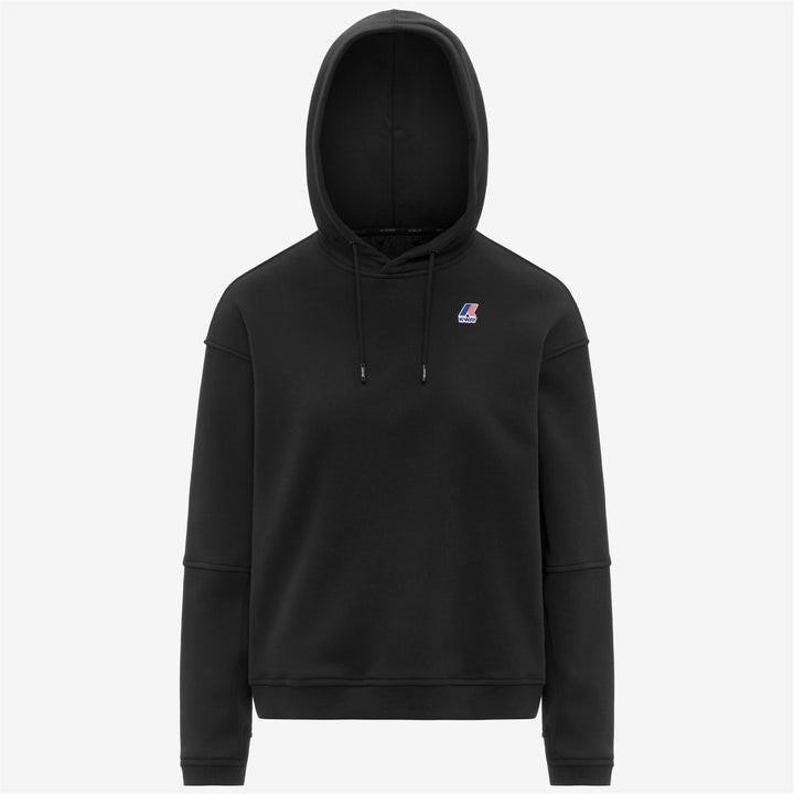 Felpa con cappuccio in pile nera da donna per attività all'aperto e per il tempo libero 1