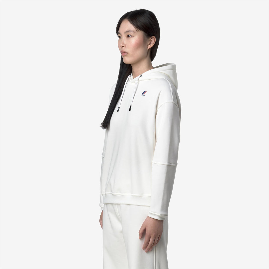 Fleece_WOMAN_NINETTE BRUSHED PC_Hoodie_White Gardenia - Commercial 5
