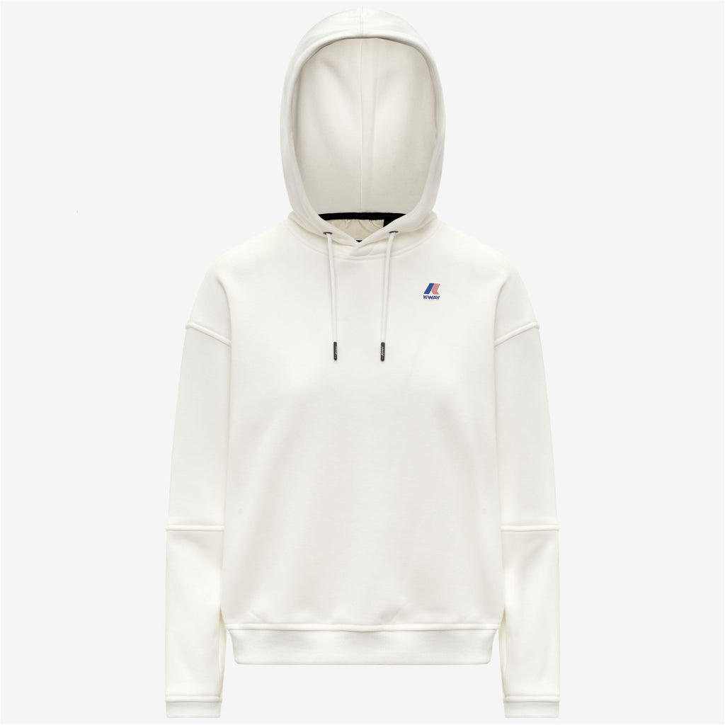 Fleece_WOMAN_NINETTE BRUSHED PC_Hoodie_White Gardenia - Commercial 1