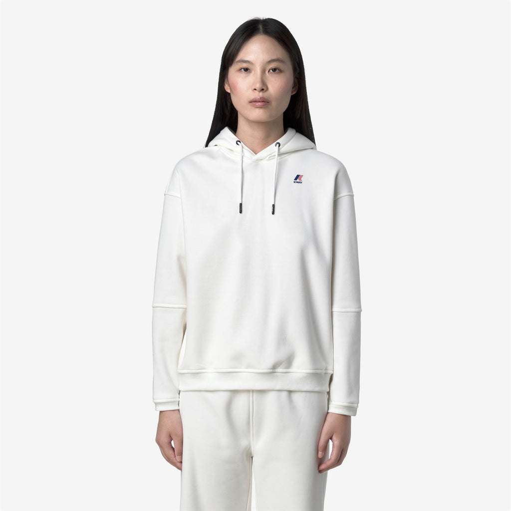 Fleece_WOMAN_NINETTE BRUSHED PC_Hoodie_White Gardenia - Commercial 4