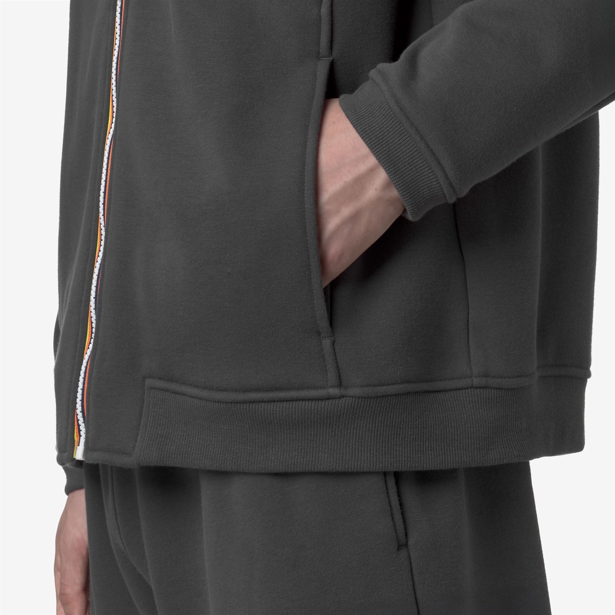 Fleece_UNISEX_PROSPER BRUSHED PC_Hoodie Full Zip_Grey Shadow Dk - Commercial 7