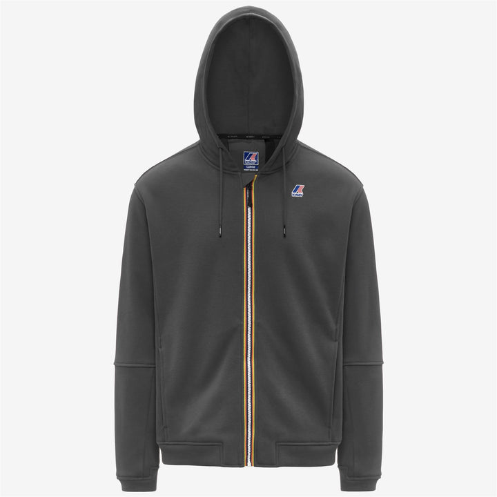 Sudadera unisex gris con capucha y cremallera completa para actividades al aire libre 1