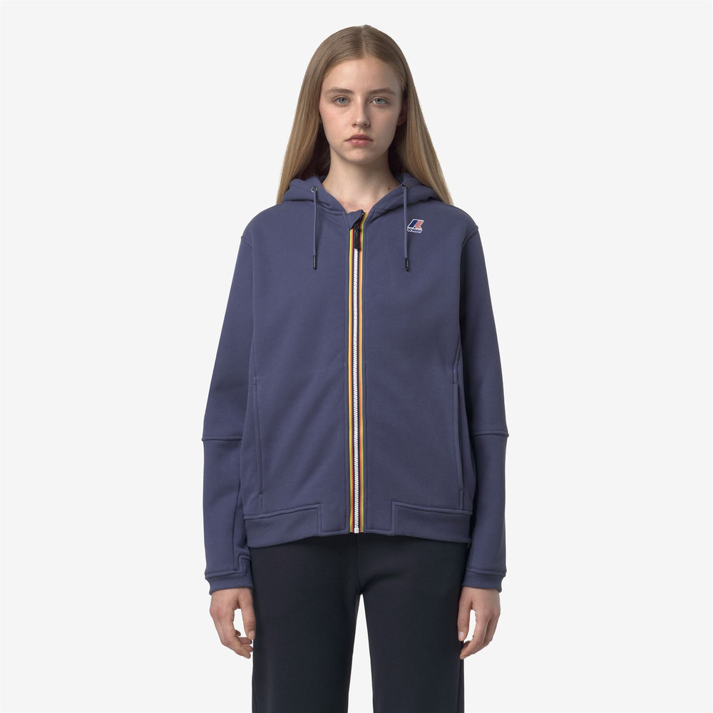 Deep blue Unisex Full Zip Fleece Hoodie for Outdoor Activities 02