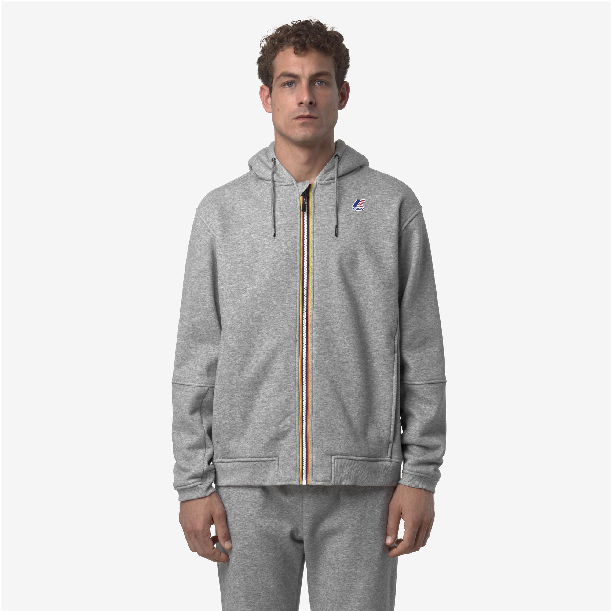 Fleece_UNISEX_PROSPER BRUSHED PC_Hoodie Full Zip_Grey Melange Mid - Commercial 4