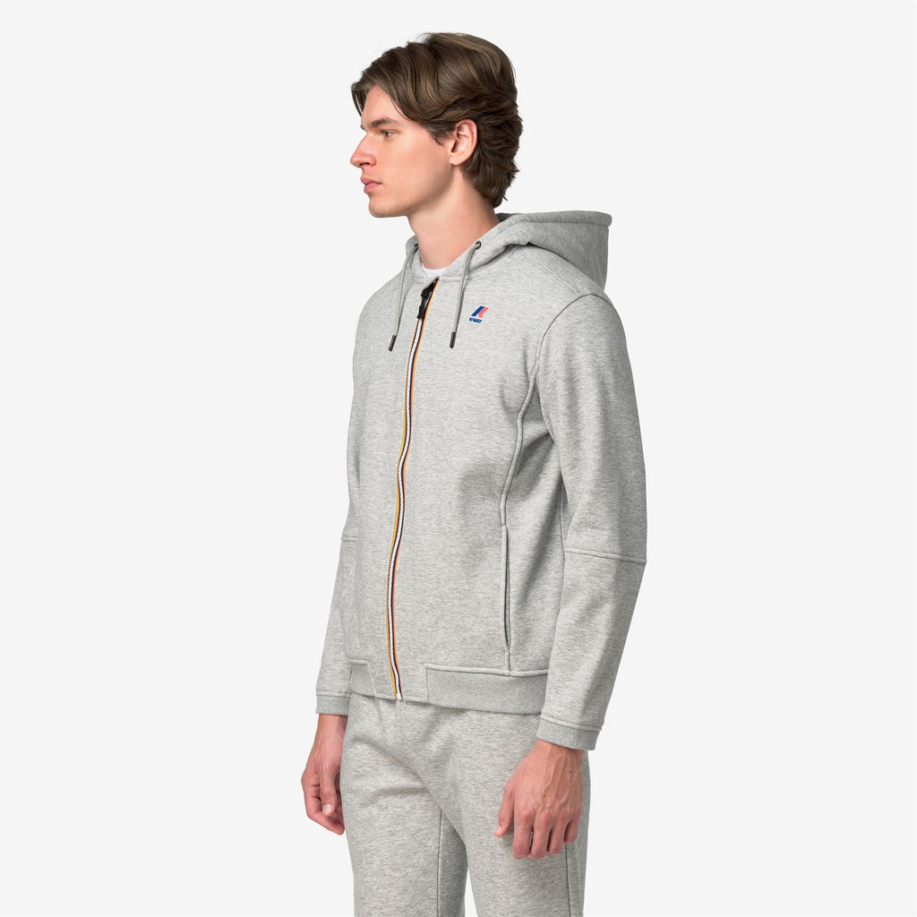 Fleece_UNISEX_PROSPER BRUSHED PC_Hoodie Full Zip_GREY MID MEL - Commercial 5