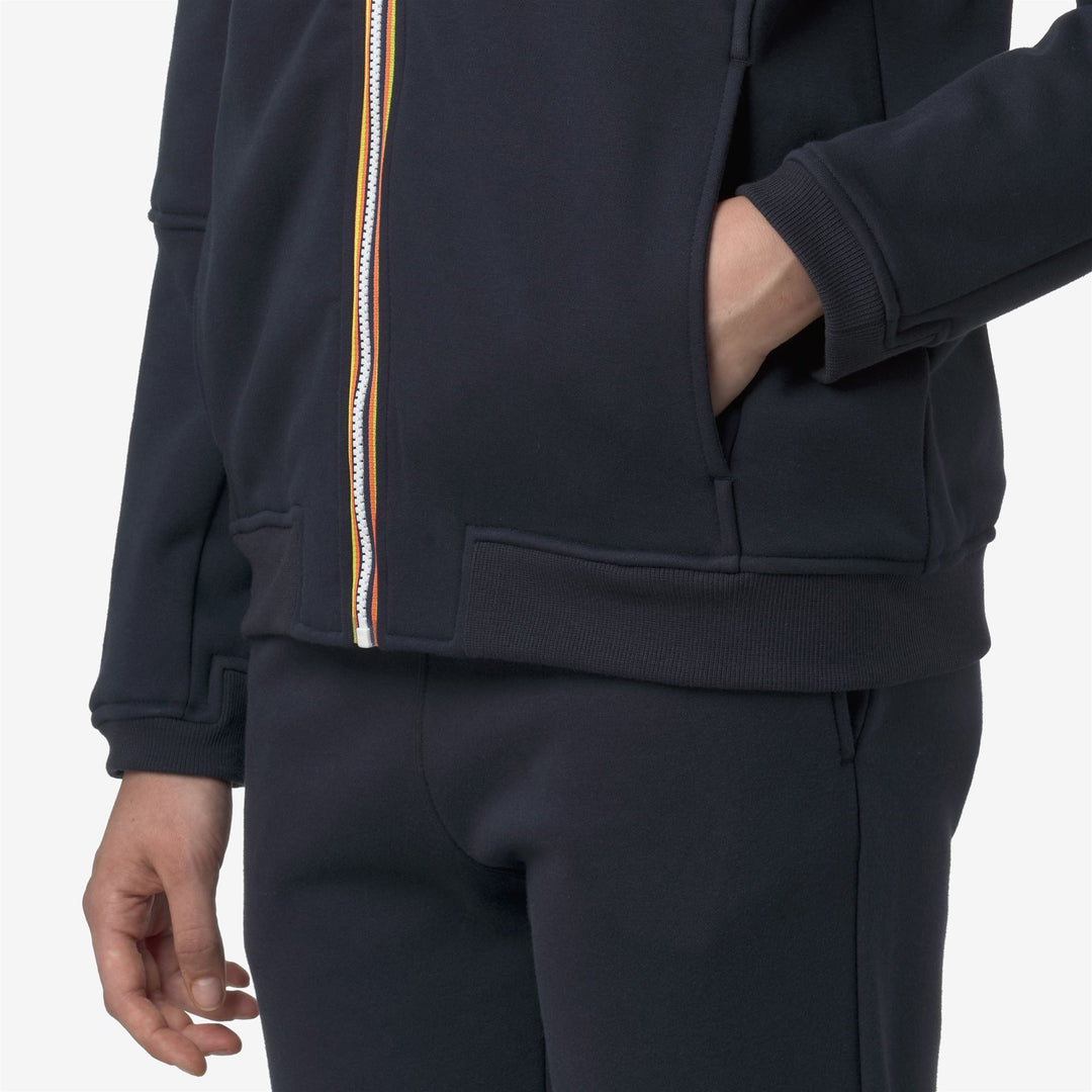 Blue Unisex Full Zip Fleece Hoodie for Outdoor Activities main