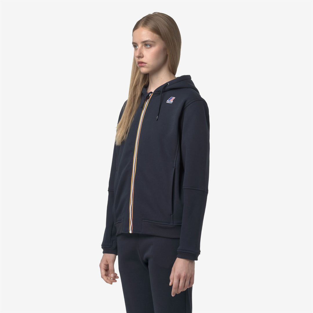 Blue Unisex Full Zip Fleece Hoodie for Outdoor Activities main