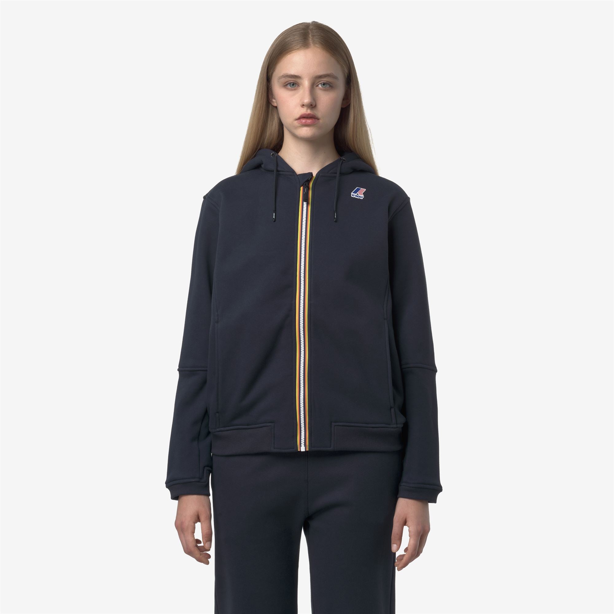 Fleece_UNISEX_PROSPER BRUSHED PC_Hoodie Full Zip_Blue Depth - Commercial 4