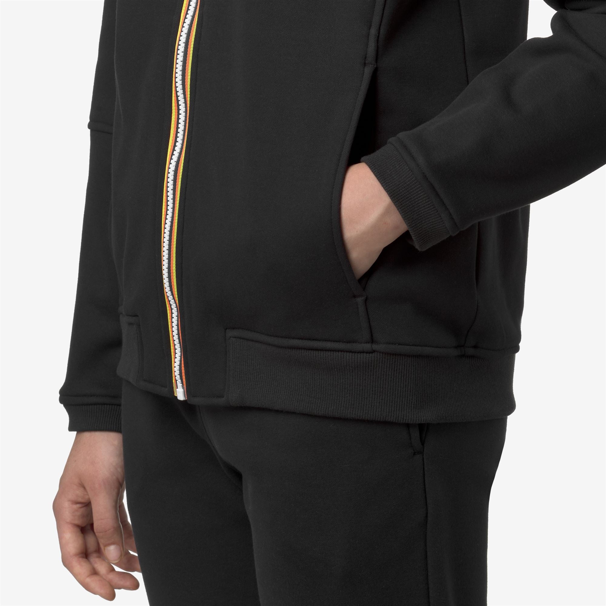 Fleece_UNISEX_PROSPER BRUSHED PC_Hoodie Full Zip_Black Pure - Commercial 7