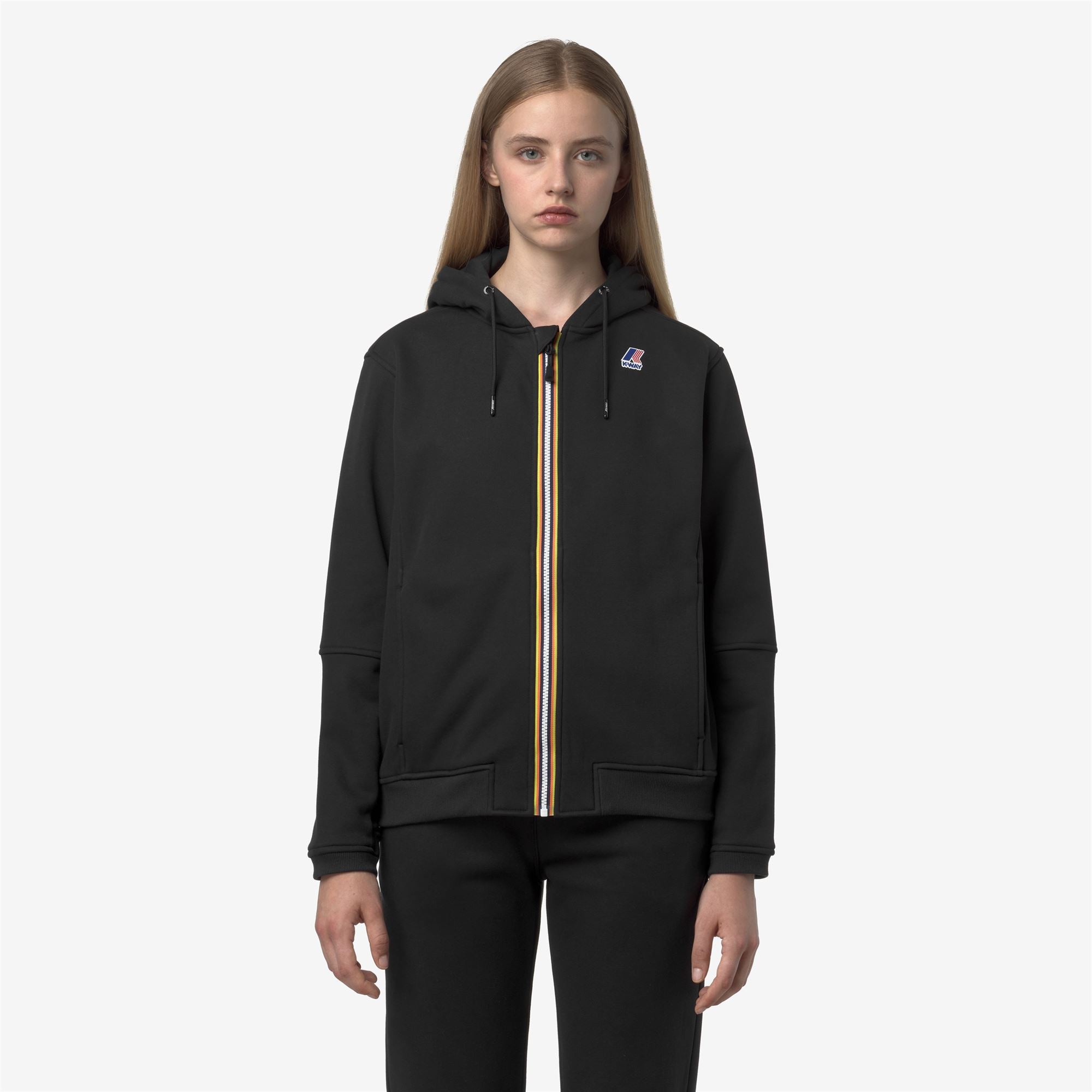Fleece_UNISEX_PROSPER BRUSHED PC_Hoodie Full Zip_Black Pure - Commercial 4