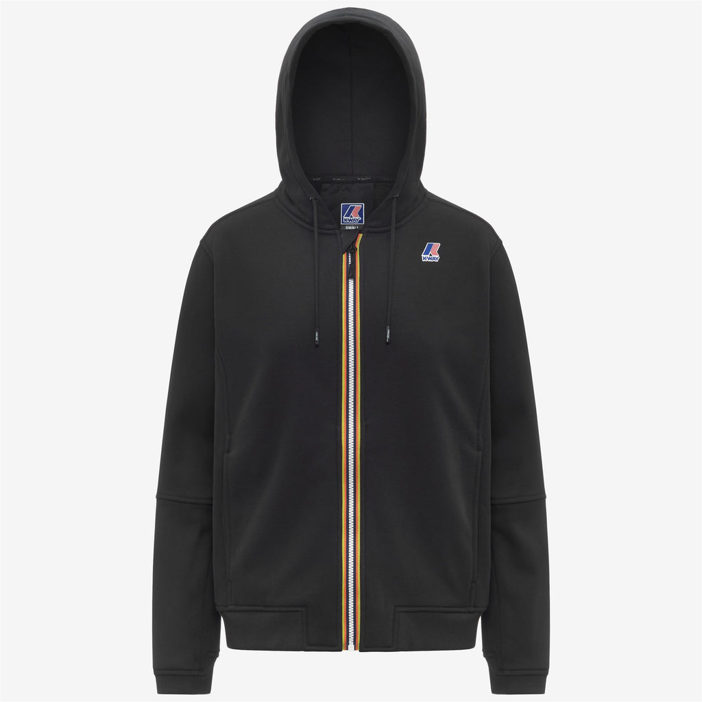 Fleece_UNISEX_PROSPER BRUSHED PC_Hoodie Full Zip_Black Pure - Commercial 1