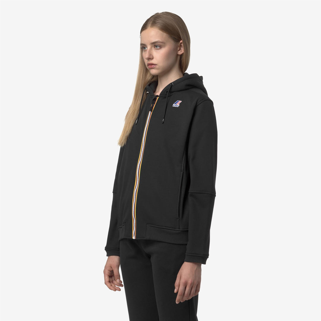 Black Unisex Full Zip Hoodie for Outdoor Activities and Sports main