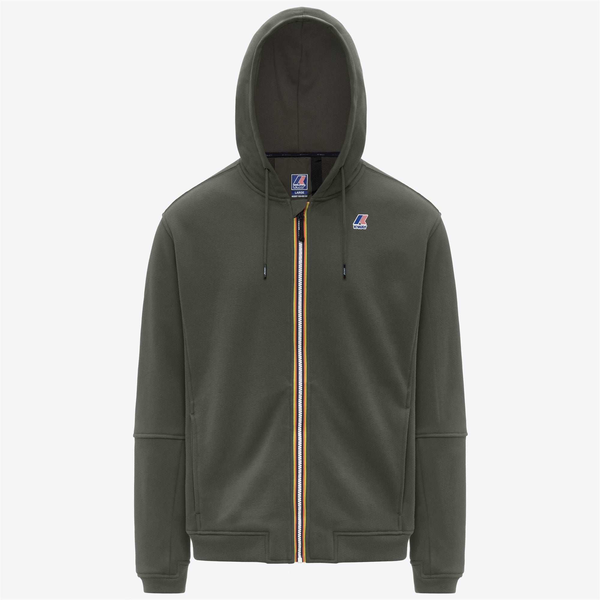 Fleece_UNISEX_PROSPER BRUSHED PC_Hoodie Full Zip_GREEN BLACKISH - Commercial 1