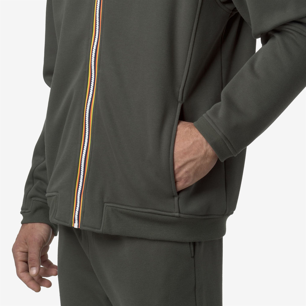 Fleece_UNISEX_PROSPER BRUSHED PC_Hoodie Full Zip_GREEN BLACKISH - Commercial 7