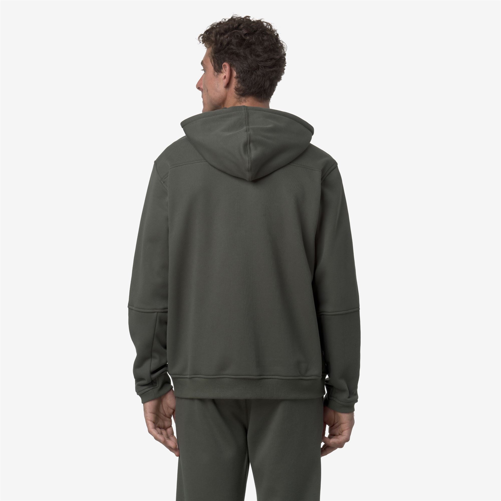 Fleece_UNISEX_PROSPER BRUSHED PC_Hoodie Full Zip_GREEN BLACKISH - Commercial 6